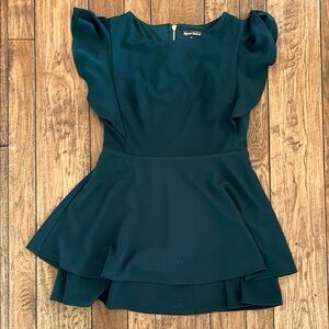 Crystal Doll Dark Green Mini Dress Used Once